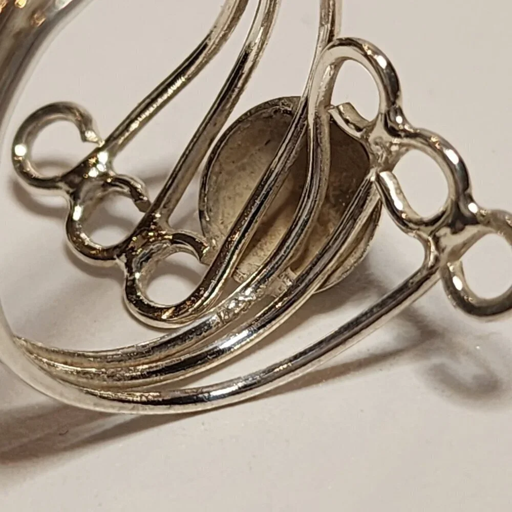 925 Silver Ball accent wrap ring